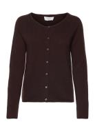 Rwlaica Ls O-Neck Raglan Cardigan Brown Rosemunde