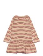 Dress L/S Modal Striped Beige Petit Piao