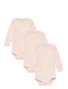 3 Pack Rib Jersey Long Sleeve Body Pink Copenhagen Colors