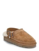 Rhbrisbane Shearling Buckle Slipper Brown Rosemunde