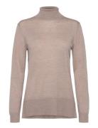 Charlenebbroll Neck Knit Beige Bruuns Bazaar