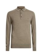 Mode Merino Ls Polo Beige AllSaints