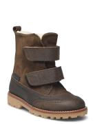 Boots - Flat - With Velcro Brown ANGULUS