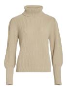 Vilou New Rollneck L/S Knit Top/Vol Beige Vila