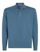 L/S Waffle Reg Polo Blue Tommy Hilfiger