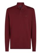 L/S Liquid Cotton Reg Polo Burgundy Tommy Hilfiger