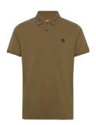 Millers River Pique Short Sleeve Polo Dark Olive Khaki Timberland