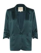 Crcocamia Sateen Blazer Green Cream