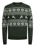 Jjxmas Gabriel Knit Crew Neck Green Jack & J S