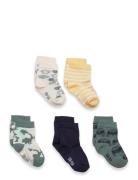 Socks W. Pattern Green Minymo