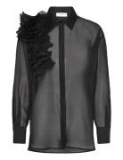 Cmbluebell-Frill-Shirt Black Copenhagen Muse