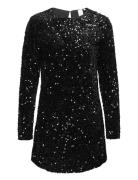 Onlanika Sequin Ls Dress Wvn Black ONLY