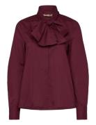 Solid Cotton Shirt Burgundy Stella Nova