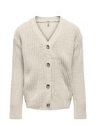 Kogcelia L/S Boxy Cardigan Knt Beige Kids Only