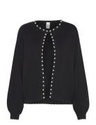 Yasfonny Ls Pearl Knit Cardigan S. - D2D Black YAS