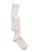 Cable Knitted Stockings Offwhite Cream Geggamoja