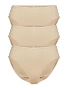 3-Pack Sand-Colored Slips - Essentials Beige Schiesser