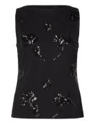 Slfmalli Sl Applique Top Black Selected Femme