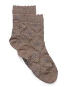 Freja Glitter Socks Brown Mp Denmark