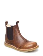 Booties - Flat - With Elastic Brown ANGULUS