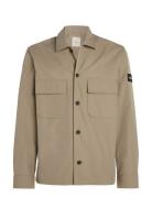 Cotton Nylon Overshirt Beige Calvin Klein