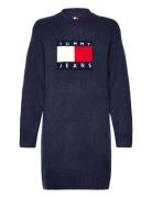 Tjw Mlnge Flag Sweater Dress Ext Navy Tommy Jeans