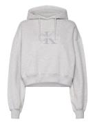 Chenille Monologo Hoodie Grey Calvin Klein Jeans