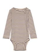 Body L/S Modal Striped Beige Petit Piao