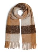 Th Fluffy Scarf Mix Brown Tommy Hilfiger