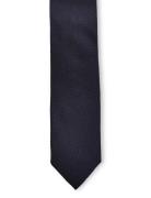 Dark Navy Grenadine Silk Tie Navy AN IVY