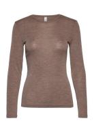 Top Merino Wool Ls Beige Lindex