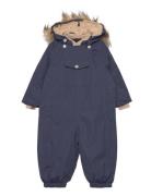 Wisti Fleece Lined Snowsuit Fake Fur. Grs Navy MINI A TURE