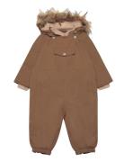 Matwisti Fleece Lined Snowsuit Fake Fur. Grs Brown MINI A TURE