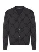 Kirabo Monogram Knit Cardigan Black Daily Paper