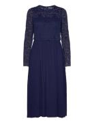 Joline Lace Dress Blue Bubbleroom