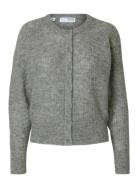 Slffiluca Ls Knit Cardigan Grey Selected Femme