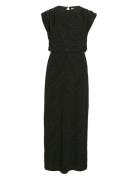 Vizoe O-Neck S/L Ankle Dress/Dc Black Vila