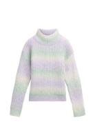 Cropped Knitted Pullover Purple Tom Tailor