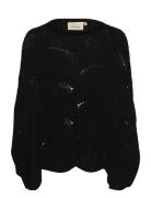 Crmistletoe Knit Poncho Black Cream