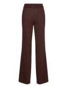 Fine Knit Wide Pants Brown Davida Cashmere