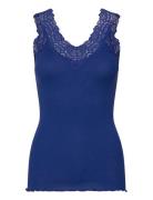 Rwbernadine Sl Lace Top Navy Rosemunde