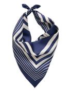 Monogram Border Silk Scarf Navy GANT