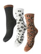 Pcprima Animal Socks 3 Pack Bc Beige Pieces