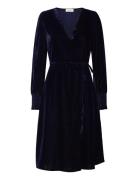 Aomi Wrap Dress Navy Rosemunde