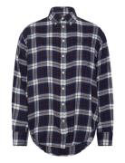 Rel Checked Flannel Bd Shirt Navy GANT