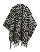 G Pattern Wool Poncho Black GANT