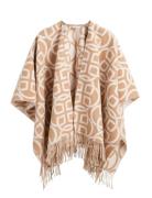 G Pattern Wool Poncho Beige GANT