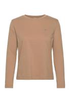 Reg Shield Ls T-Shirt Beige GANT