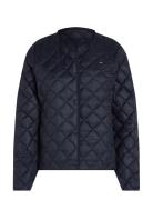 Lw Down Quilted Collarless Jkt Navy Tommy Hilfiger