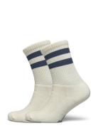 Merino Casual Stripes 2-Pack White Alpacasocks&Co